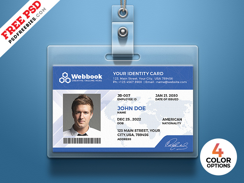 French Id Card Psd Template (photoshop)